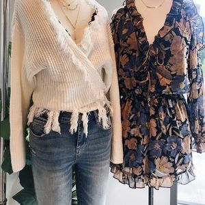 Fall Romper with cold shoulder